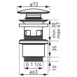 Ventil lavoar Ferro S288PPCB, ceramic, ppr, negru, 1 1/4”