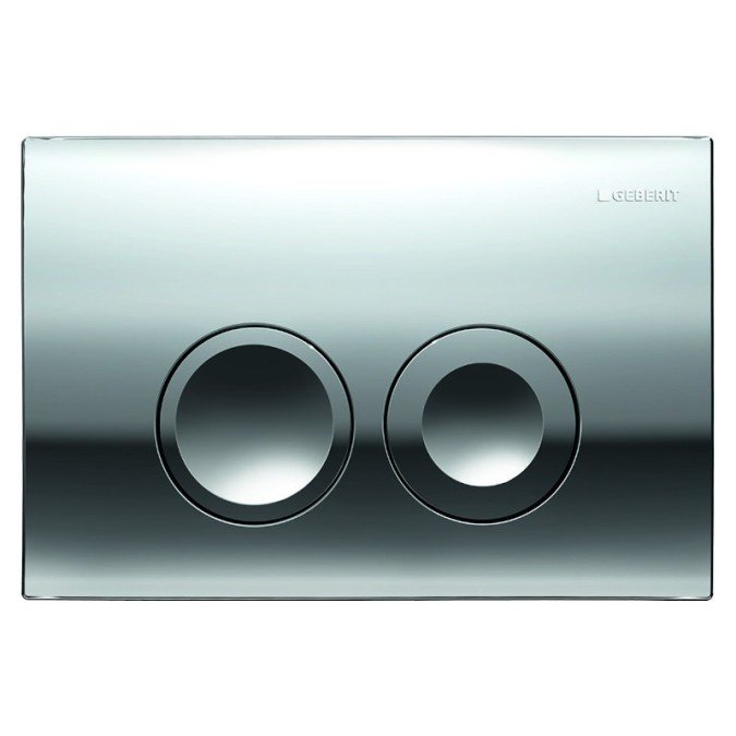Clapeta de actionare GEBERIT Duofix Delta 21 cromat cu dubla comanda pentru rezervor incastrat