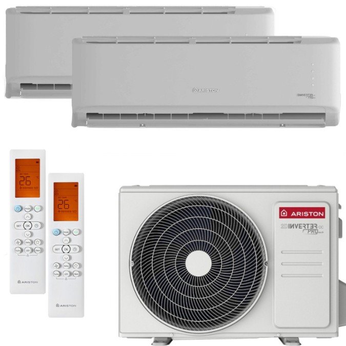 Aer condiționat multi-split Ariston Alys 50 M 18-2 18000 BTU R32 WIFI Ready, A++ / A+, Ultra Silent, 3 ani garanție, 2 x 12000 BTU