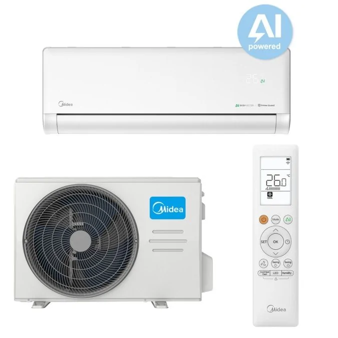 Aer conditionat Midea Solstice 18000 BTU WIFI Clasa A++ / A++, Tehnologie AI EcoMaster, Air Magic+, Control inteligent