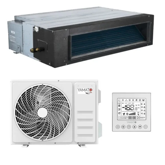 Aer conditionat tip duct Yamato 18000 BTU Clasa A++ / A+, YD18T1 design minimalist, instalare flexibila, consum redus de energie