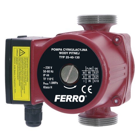 Pompa circulatie Ferro 0203W 25-40 130 pentru apa potabila
