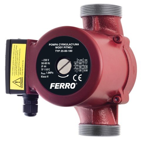Pompa circulatie Ferro 0301W 25-80 180 pentru apa potabila