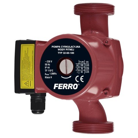 Pompa circulatie Ferro 0302W 32-60 180 pentru apa potabila