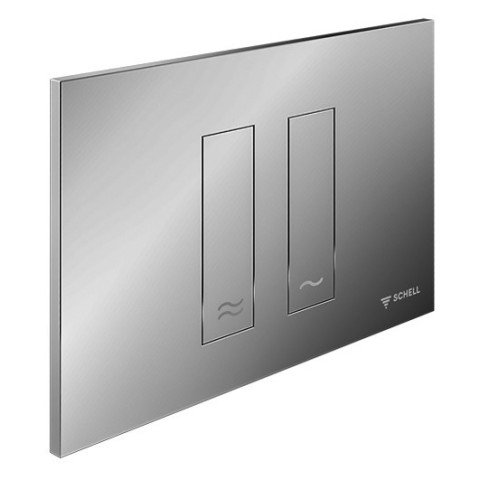 Clapeta de actionare WC Schell Tower alb cu dubla comanda pentru rezervor incastrat