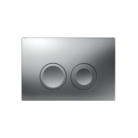 Clapeta de actionare GEBERIT Duofix Delta 21 crom mat cu dubla comanda pentru rezervor incastrat