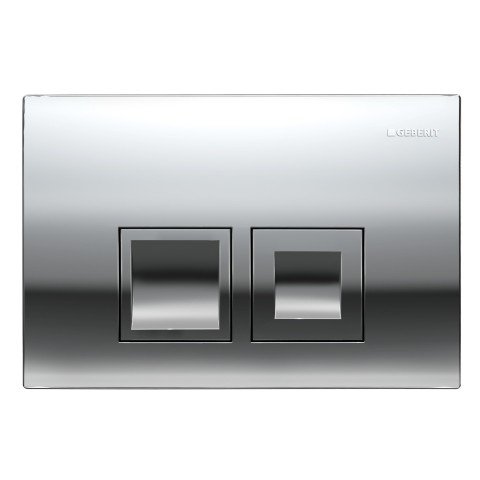 Clapeta de actionare GEBERIT Delta35 cromat cu dubla comanda pentru rezervor incastrat