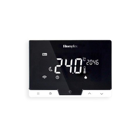 Termostat ambiental Homplex DG19, fara fir, programabil, control prin internet, negru