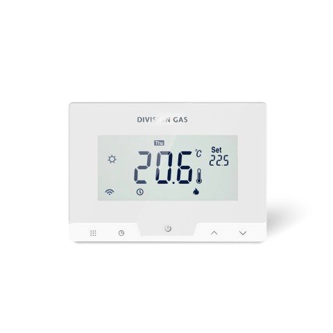 Termostat ambiental Homplex DG19, fara fir, programabil, control prin internet, alb