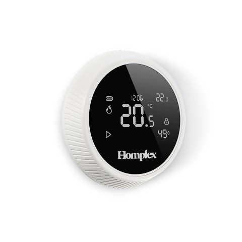 Termostat ambiental Homplex NX1, fara fir, programabil, control prin internet, alb, 5 ani garantie