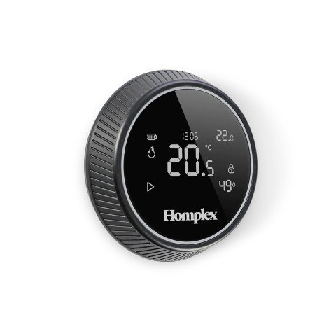 Termostat ambiental Homplex NX1, fara fir, programabil, control prin internet, negru, 5 ani garantie