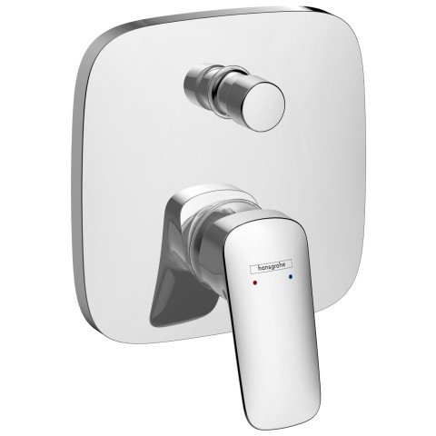 Baterie cada - dus incastrata Hansgrohe Logis patrata crom lucios