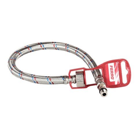 Racord flexibil apa Ferro pentru monocomanda capat scurt 1/2X-35CM