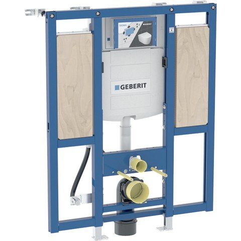 Rezervor Geberit Duofix pentru vas WC suspendat, 112 cm, cu rezervor încastrat Sigma 12 cm, cu acces liber, pentru mânere de sprijin şi de susţinere