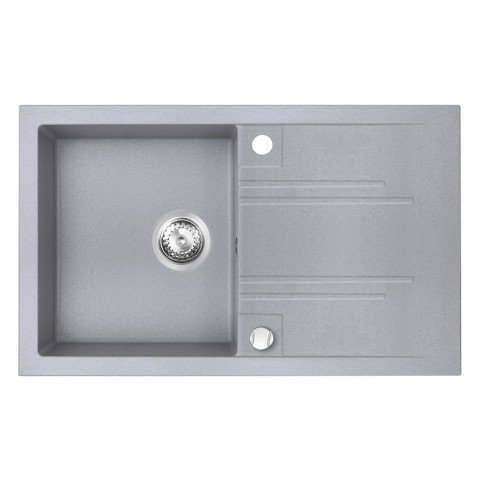 Chiuveta compozit Ferro Mezzo II reversibila 78x48 cm gri