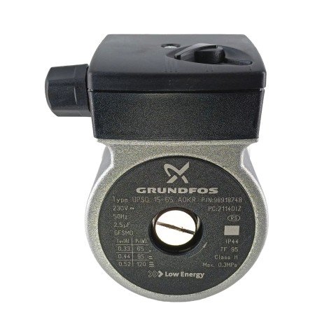 Motor pompa circulatie Grundfos UPS0 15-65 A0KR, 3 trepte de putere, putere maxima 120W
