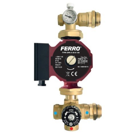 Grup pompare incalzire in pardoseala Ferro GM60GPA, 1" A 25/60 - 130