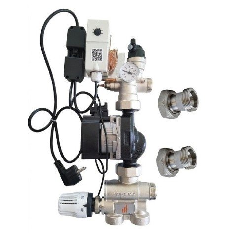 Grup pompare Purmo TempCo fix Eco 3, pentru incalzire in pardoseala cu agent termic, FEX3ATFZVDBB0500