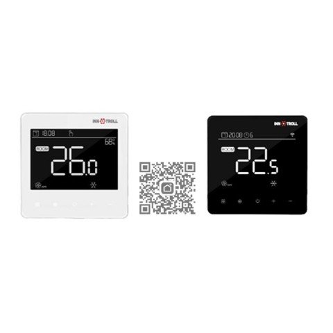 Termostat electronic programabil INNOTROLL HT-FC02 WIFI cu fir, alb, montaj in doza