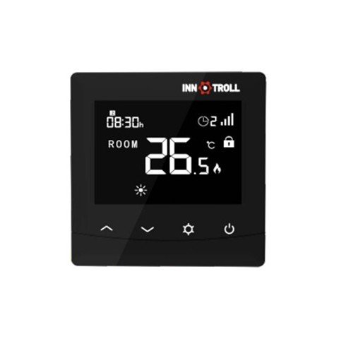 Termostat electronic programabil INNOTROLL HT cu fir, negru, montaj in doza