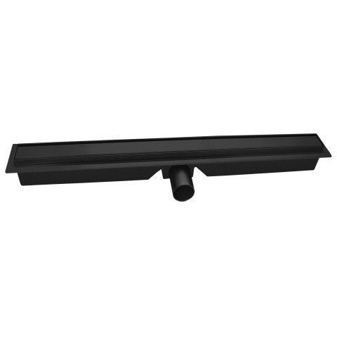 Rigola dus liniara Ferro Super Slim Pro OLSP1-80-BL, cu sifon, inox si plastic, ø 40 mm, 80 cm