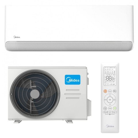 Aer conditionat Midea Breezeless E 24000 BTU WIFI Clasa A++ / A+, Tehnologie Breezeless, Cool Flash Plus, Curatare cu sterilizare