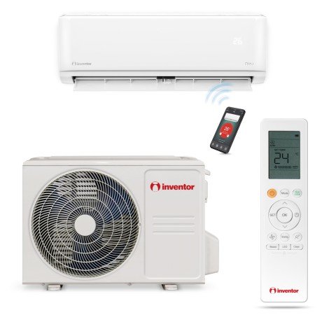 Aer conditionat Inventor Neo 18000 BTU WIFI Clasa A++ / A+++, ionizator, tehnologia Ultraviolet Type C, functia Breeze Away si Follow Me NL01323