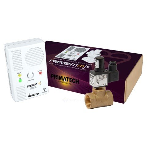 Detector gaz cu electrovana 1" Primatech Prevent M 230 V