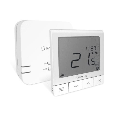 Termostat ambient Salus Quantum SQ610RF fara fir, compatibil cu sistemul IT600 smart Home - alb, 5 ani garantie