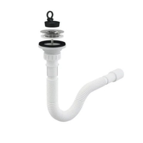 Ventil 1"1/4 cu dop si sifon flexibil, iesire Ø32-40 