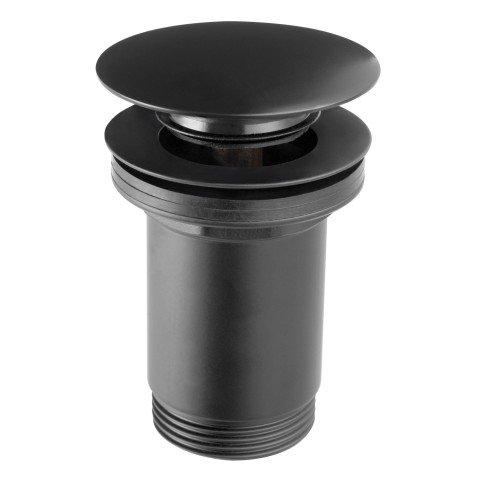Ventil lavoar Ferro S285B-BL-B click clack, alama, negru, diametru 1 1/4