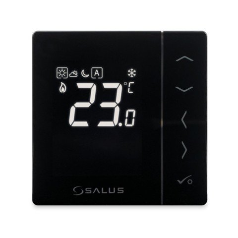 Termostat ambient Salus VS35B cu fir, neprogramabil, montaj in doza, 5 ani garantie