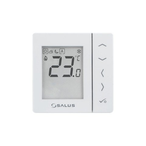 Termostat ambient Salus VS35W cu fir, neprogramabil, montaj in doza, 5 ani garantie