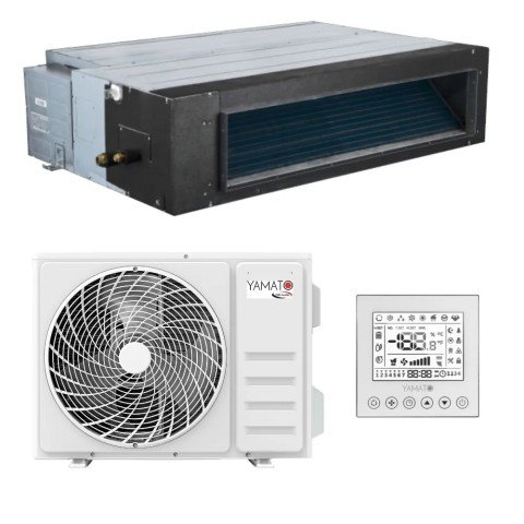 Aer conditionat tip duct Yamato 24000 BTU Clasa A++ / A+, YD24T1 design minimalist, instalare flexibila, consum redus de energie
