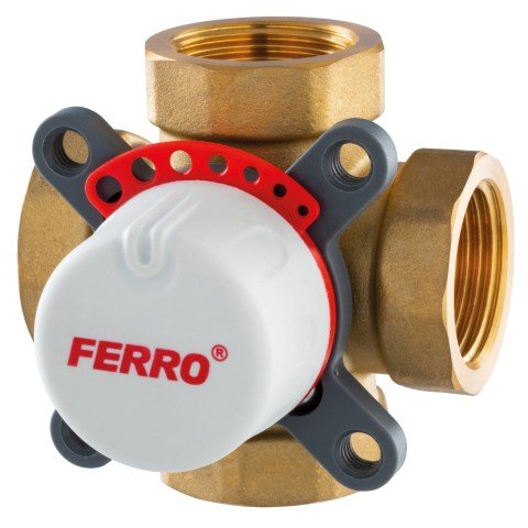 Vana de amestec cu patru cai Ferro DN 25, 1" ZMV42