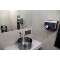 Uscator de maini Sanela SLO 02E cu senzor infrarosu din otel inox crom mat