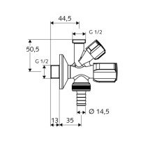 Robinet coltar combinat 1/2 - 1/2 Schell Comfort