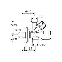 Robinet coltar combinat 1/2 - 1/2 Schell Comfort