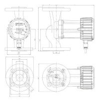 Pompa circulatie IMP-PUMPS NMT SMART 40-120 F cu turatie variabila, 10 bar, 180W, 230V