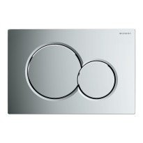 Clapeta de actionare GEBERIT Sigma 01 crom lucios cu dubla comanda pentru rezervor incastrat