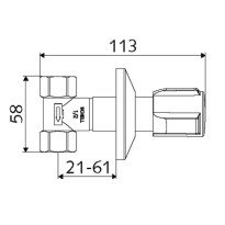 Robinet de trecere ingropat 1/2 Schell DN15 cu functie de blocare si reglaj