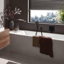 Set de dus Hansgrohe Pulsify Select 105 Relaxation negru mat 3 functii