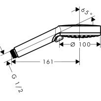 Para de dus Hansgrohe Crometta New 100 Vario crom - alb