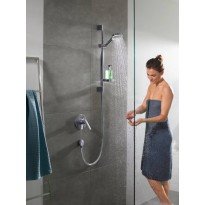 Cot conector Hansgrohe FixFit cu valva antireflux, iesire dus pentru baterii ingropate