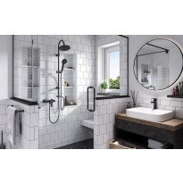 Set de dus dual Ferro Rondo Black negru mat fara baterie
