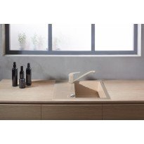 Chiuveta compozit Ferro Mezzo II granit 78x48 bej nisip