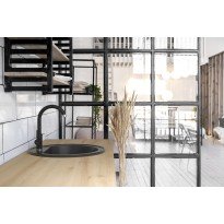Chiuveta compozit Ferro Mezzo II rotunda 51 cm grafit lucios