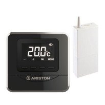 Termostat fara fir programabil Ariston CUBE RF cu receptor EBUS2 Negru