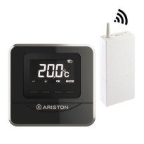 Termostat fara fir programabil Ariston CUBE RF cu receptor EBUS2 Negru