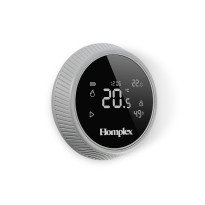 Termostat ambiental Homplex NX1, fara fir, programabil, control prin internet, gri, 5 ani garantie